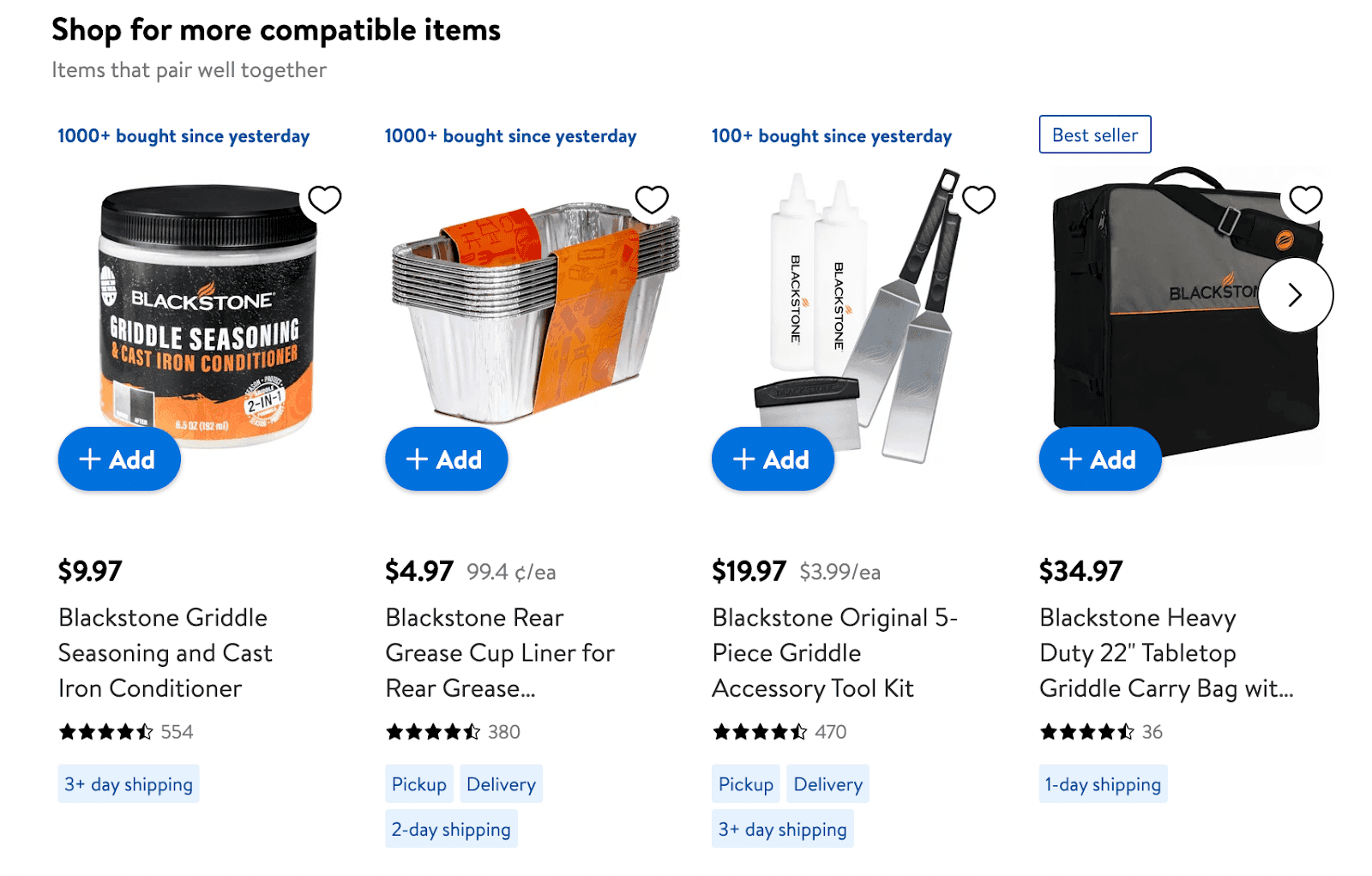 Cart/Checkout Recommendations