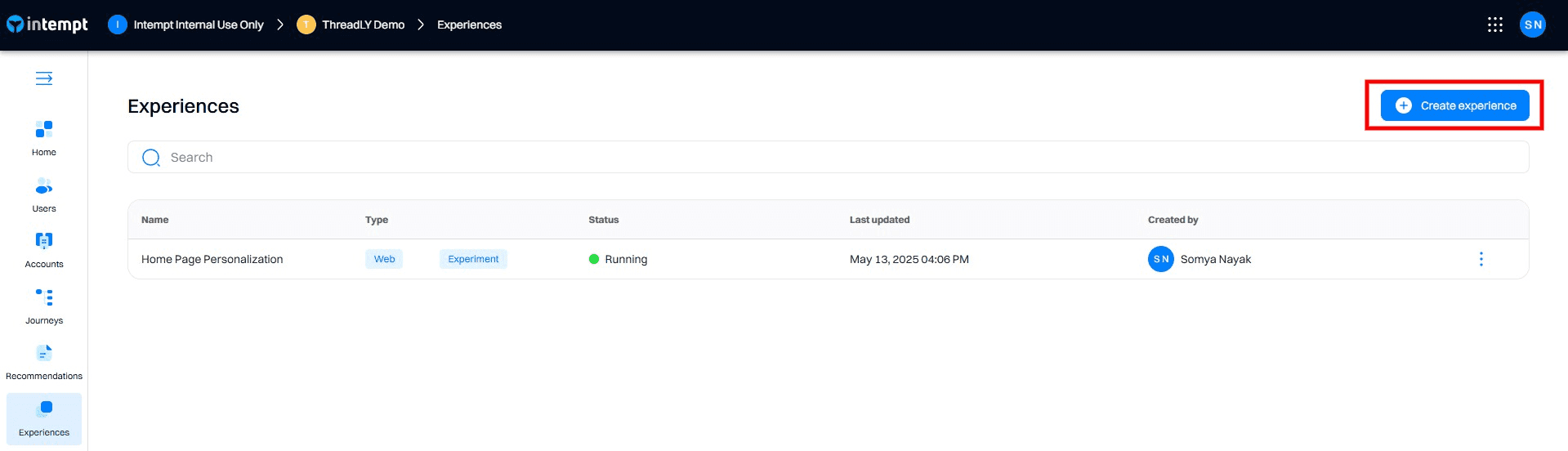 Create a new personalization campaign