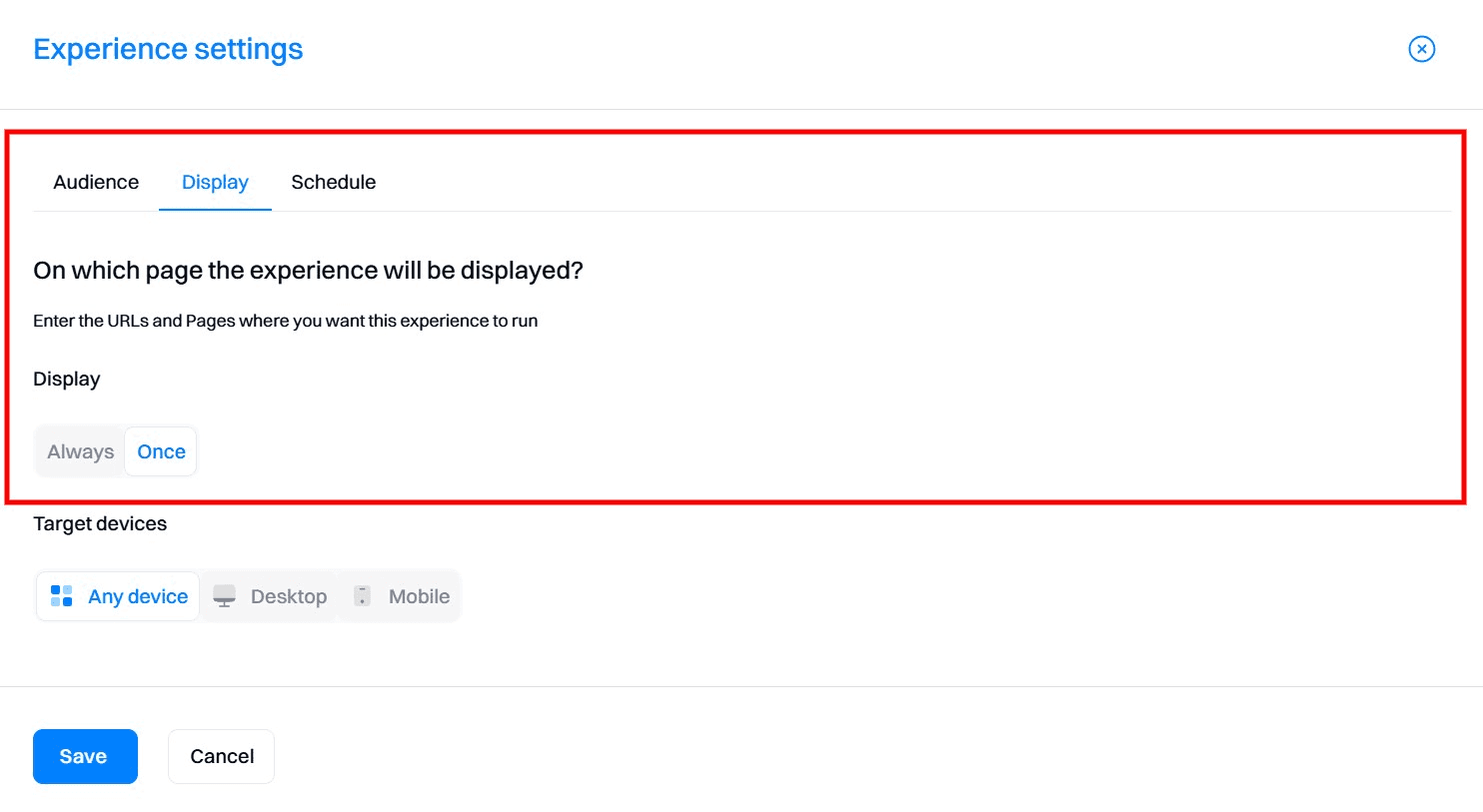 Define display rules