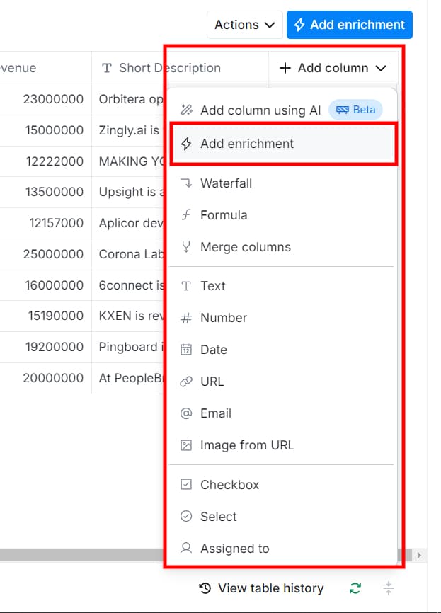 Choose enrichment types
