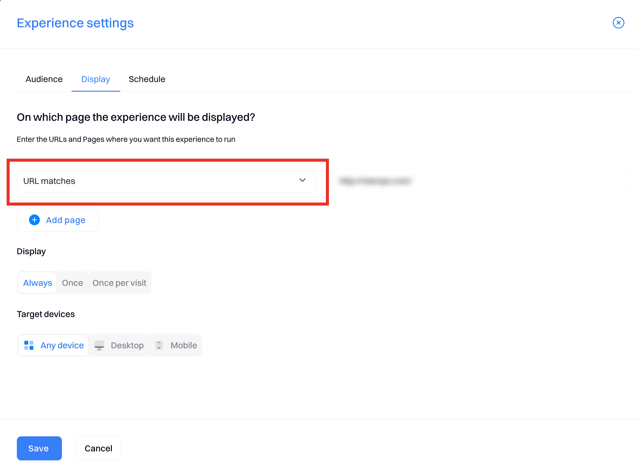 Configure display rules