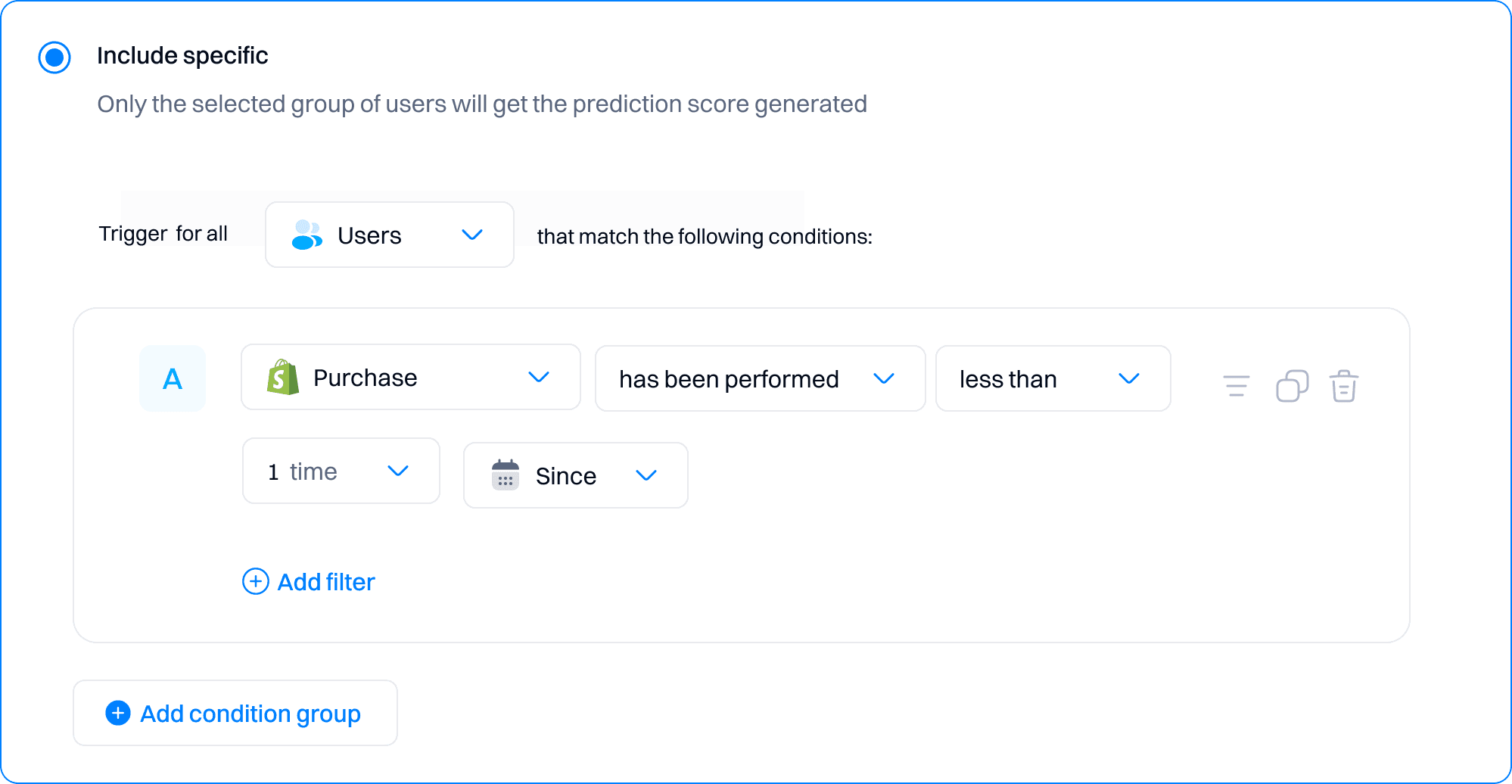 Filter training data