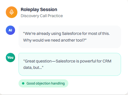 AI roleplay that feels like a real prospect