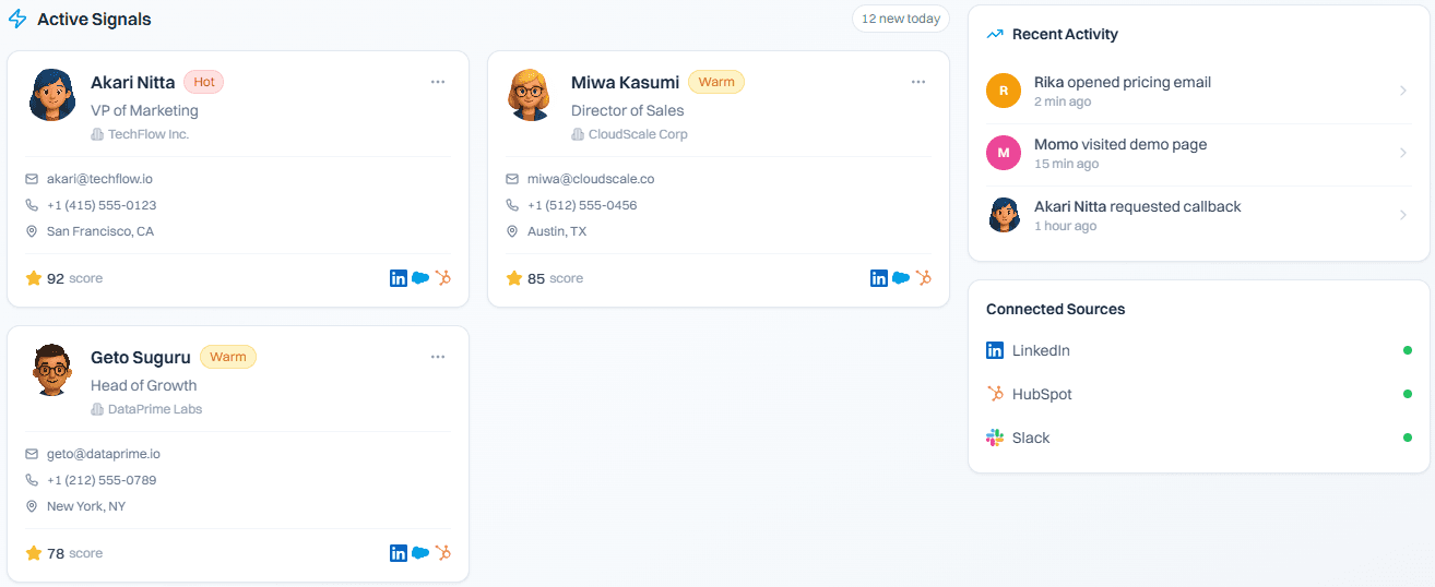 Turn activity into real signals
