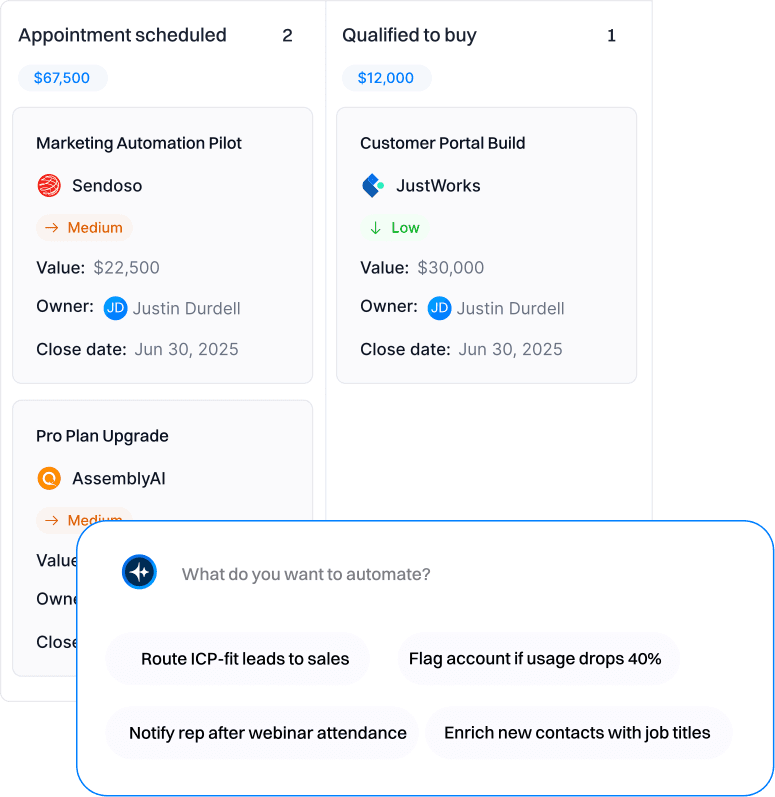 Autonomous CRM workflows