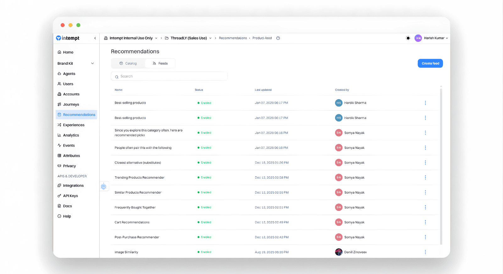 Setting Up Dynamic Feeds