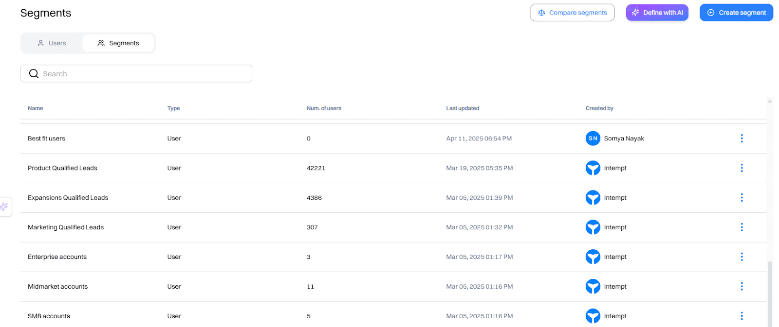 Create Targeted Segments