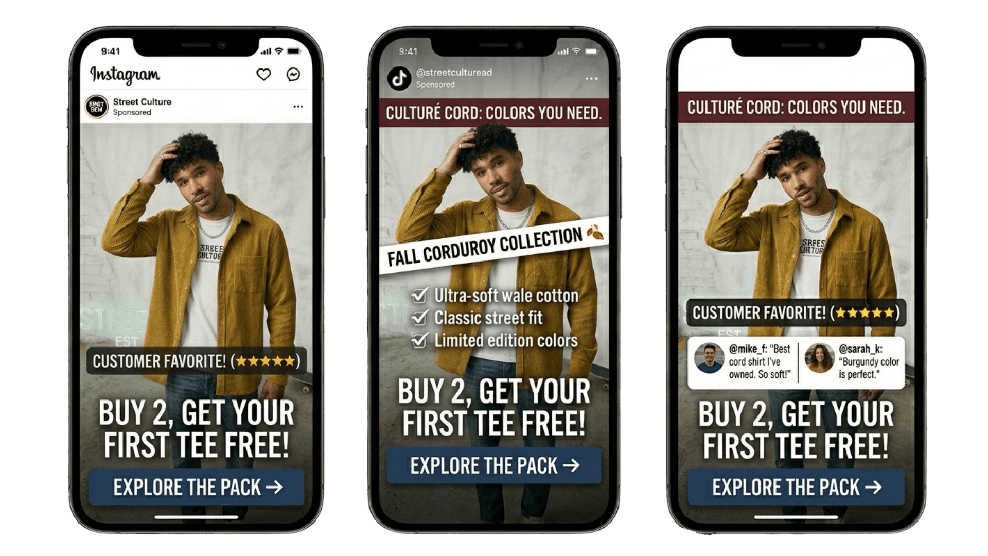 Performance ads interface