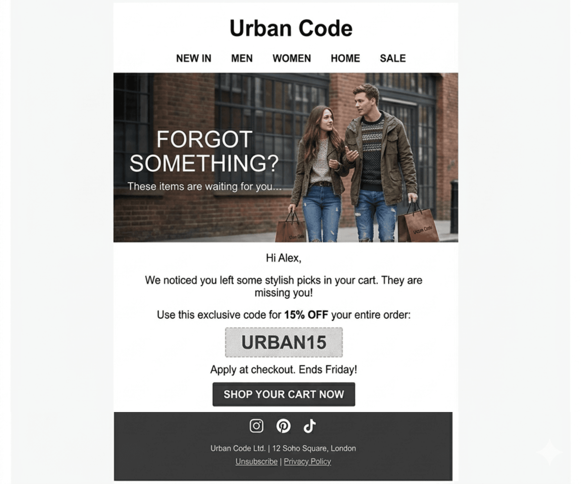 AI-generated campaign email in Messages Builder