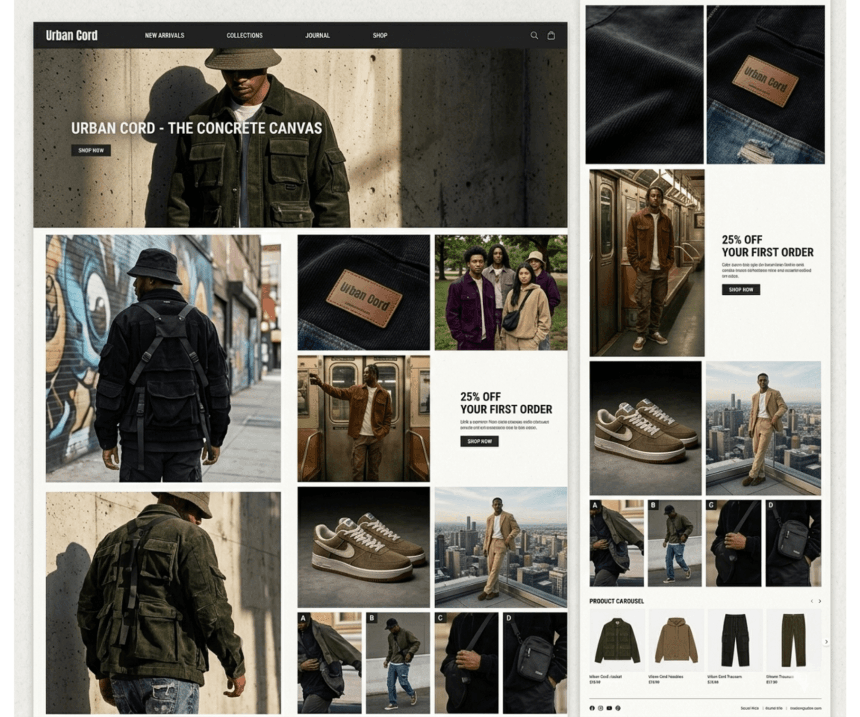 AI landing pages matched to the message