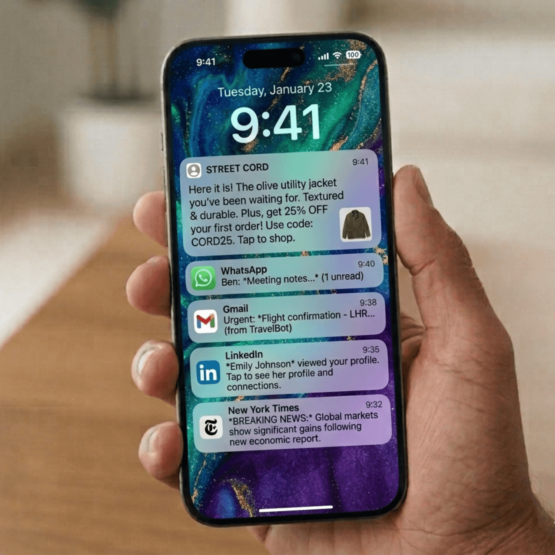 AI push notifications per segment