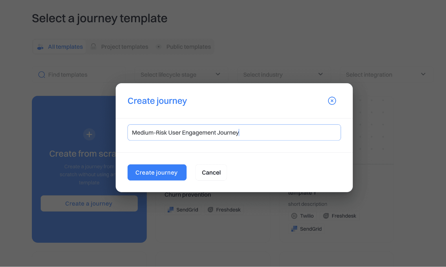 Medium-risk journey