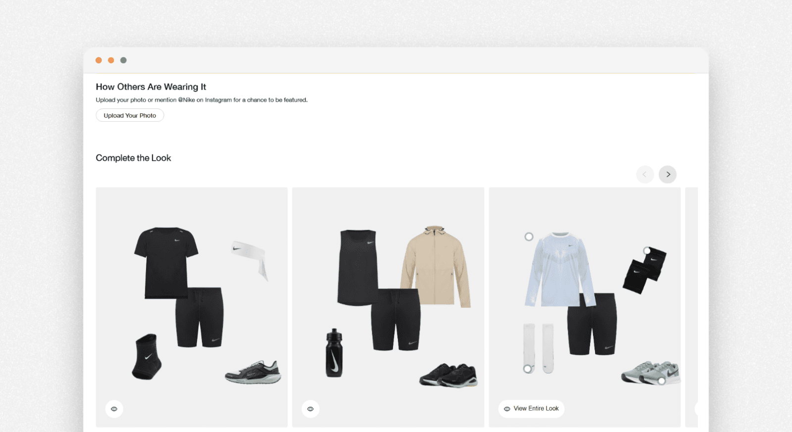 Nike's Shop the Look example