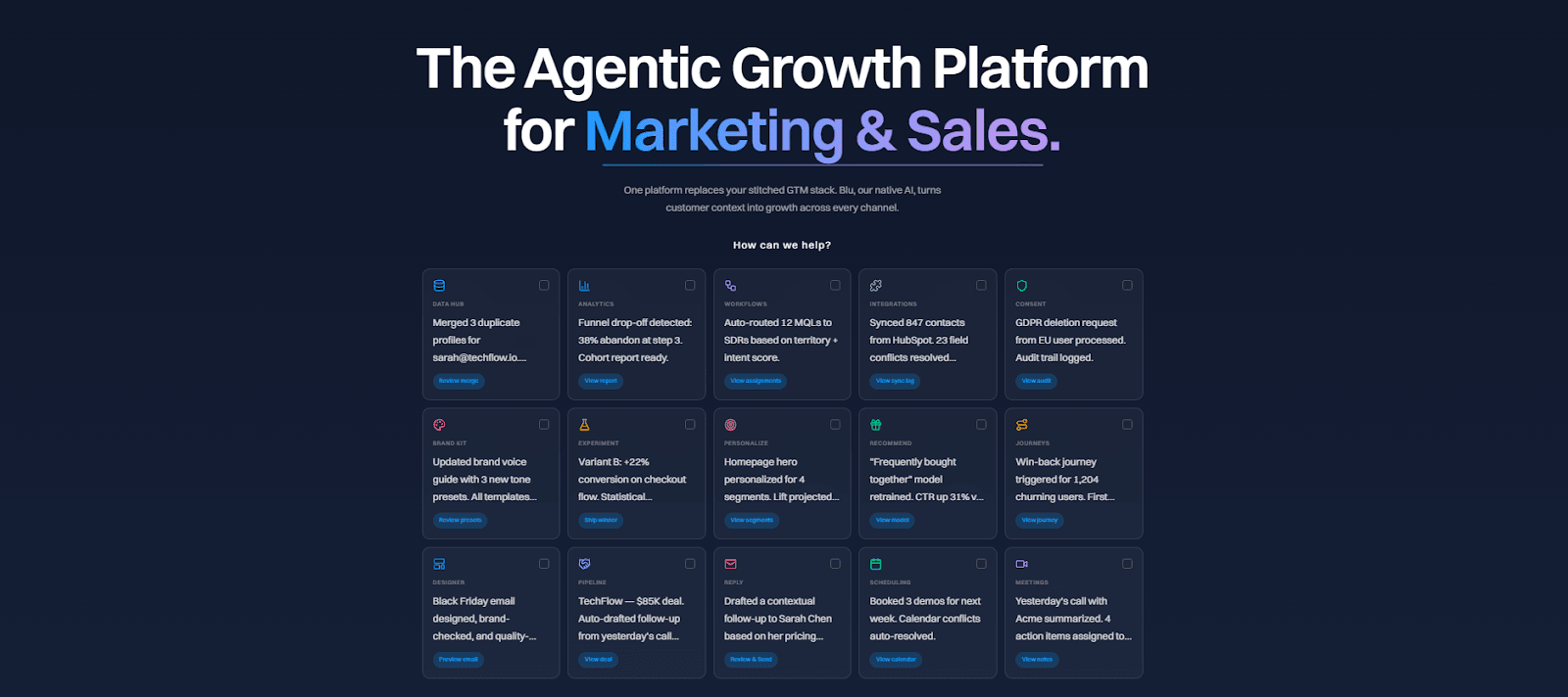 Intempt analytics and execution platform