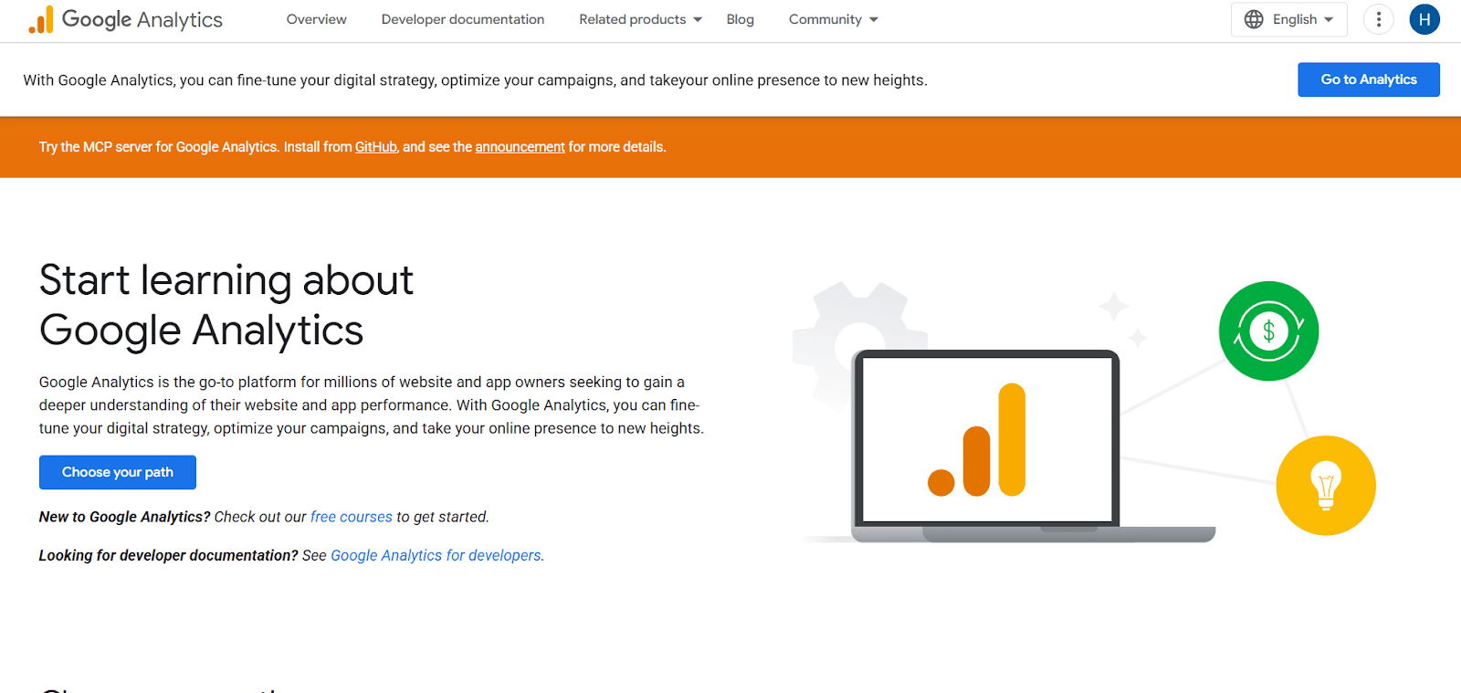 Google Analytics 4 web analytics platform