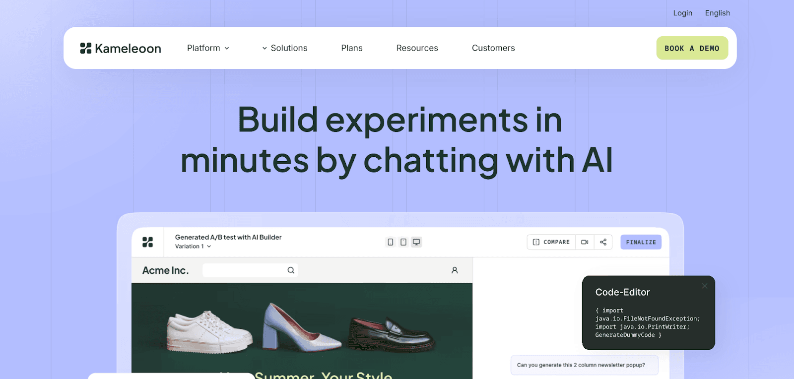 Kameleoon experimentation and personalization
