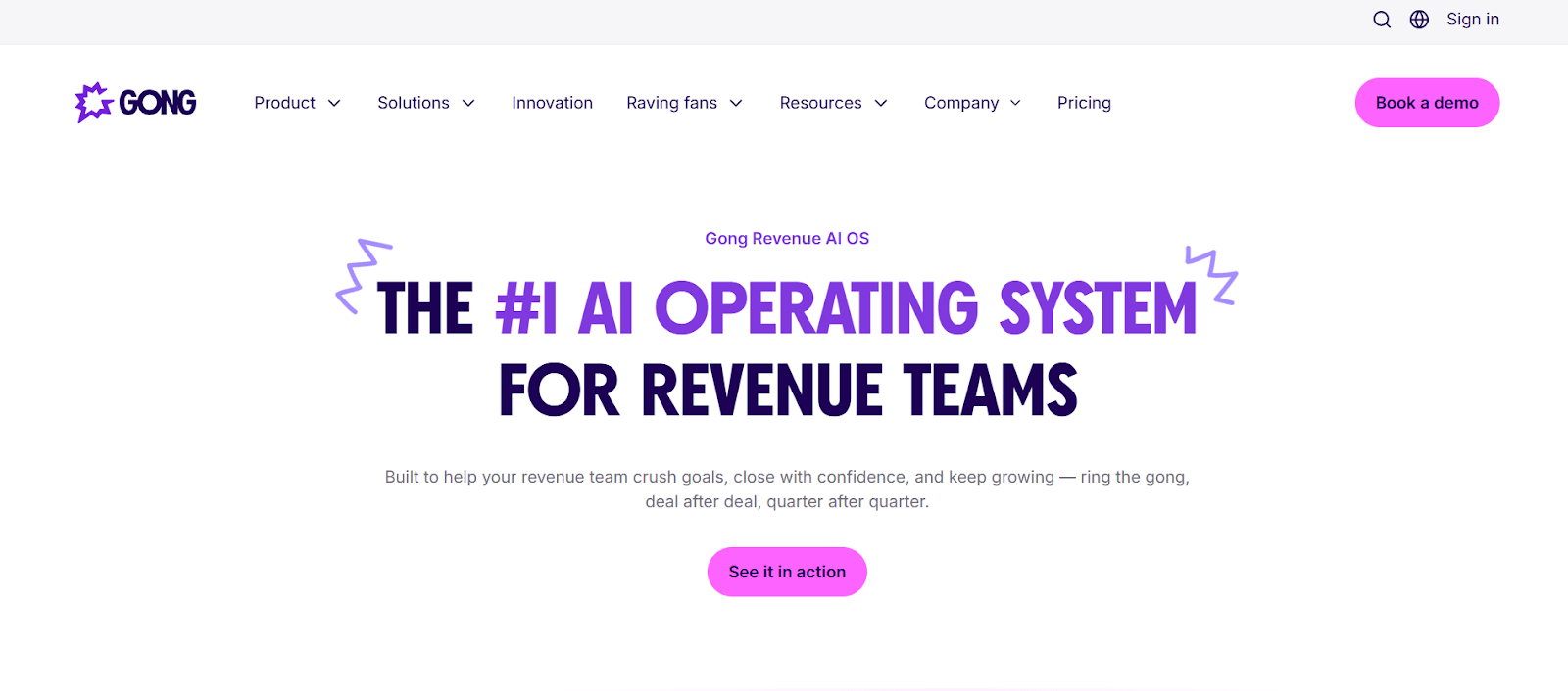 Gong revenue intelligence platform